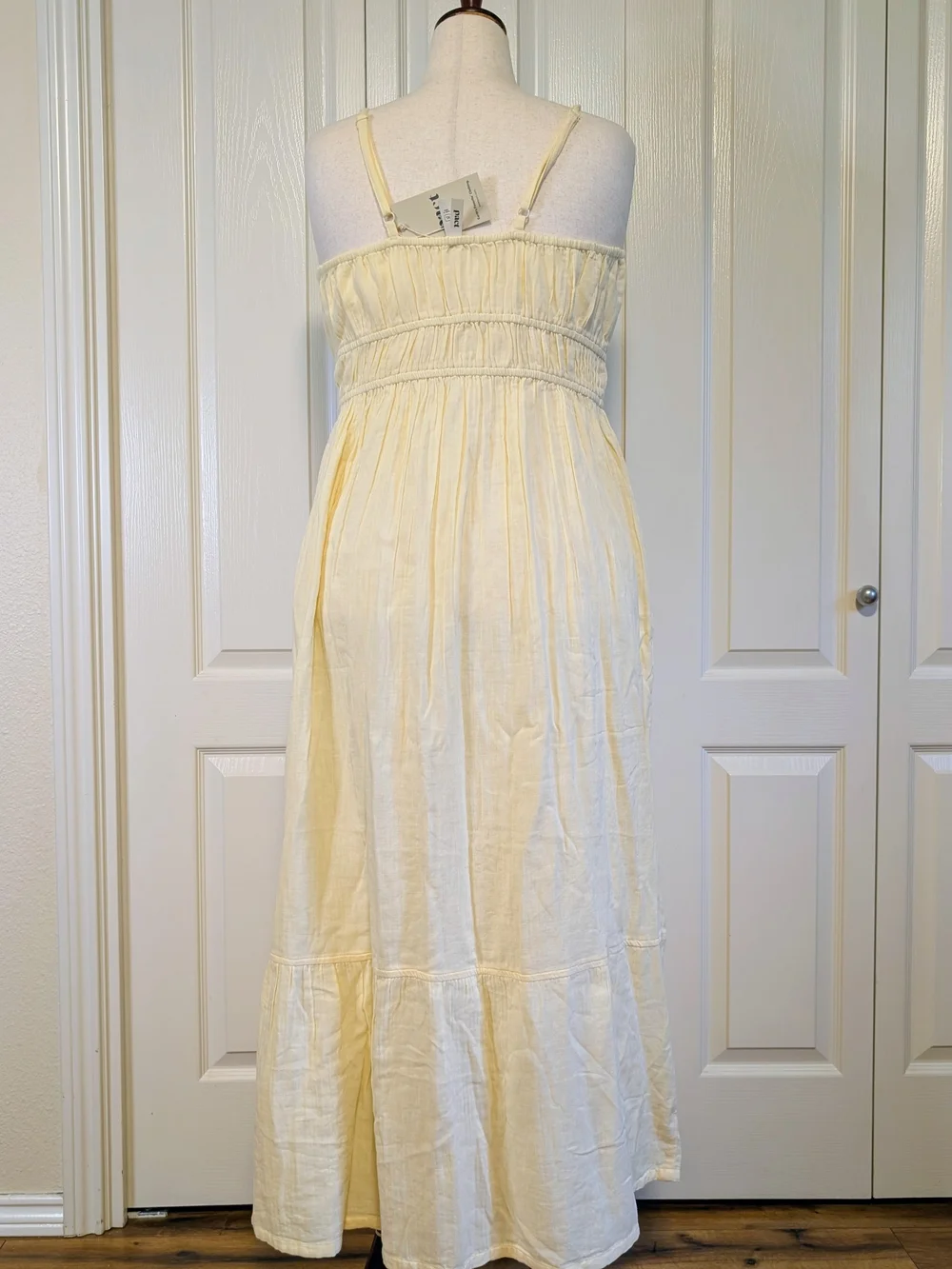 PACT Coastal Gauze Maxi Dress | Butter Yellow | NWT | XL - Picture 6 of 6